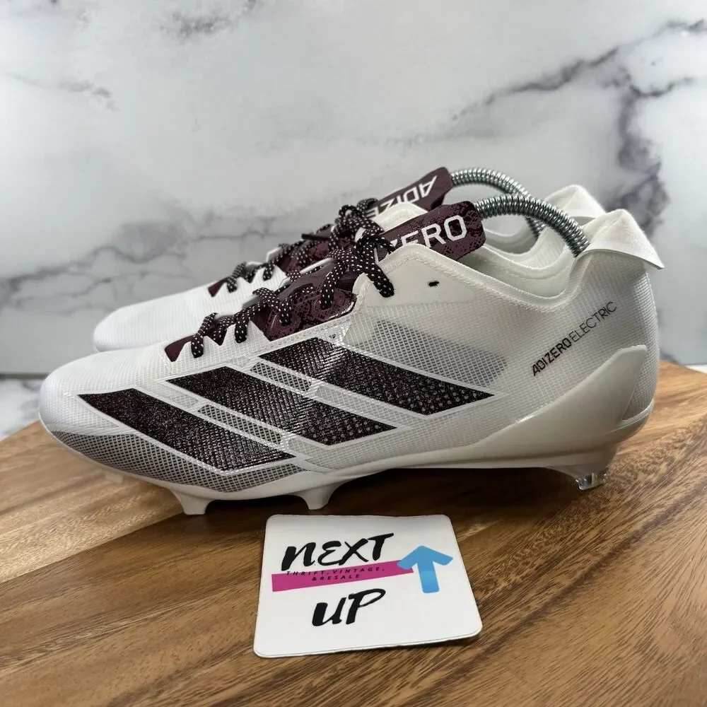 adidas Adizero Electric IE6289 Football Cleats White nby Maroon MULTIPLE SIZES